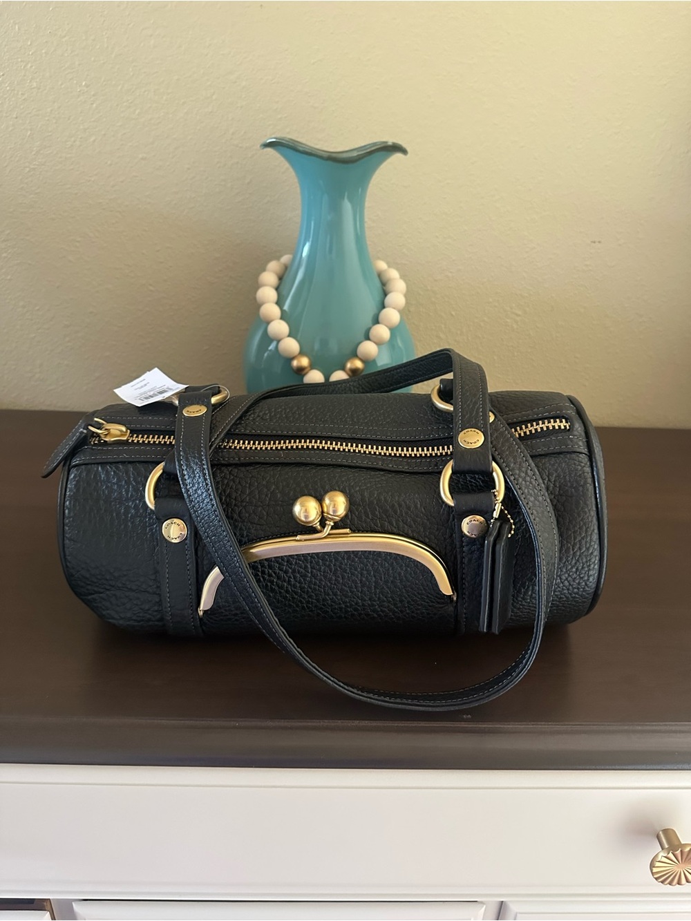 Coach Kisslock barrel bag -NWT